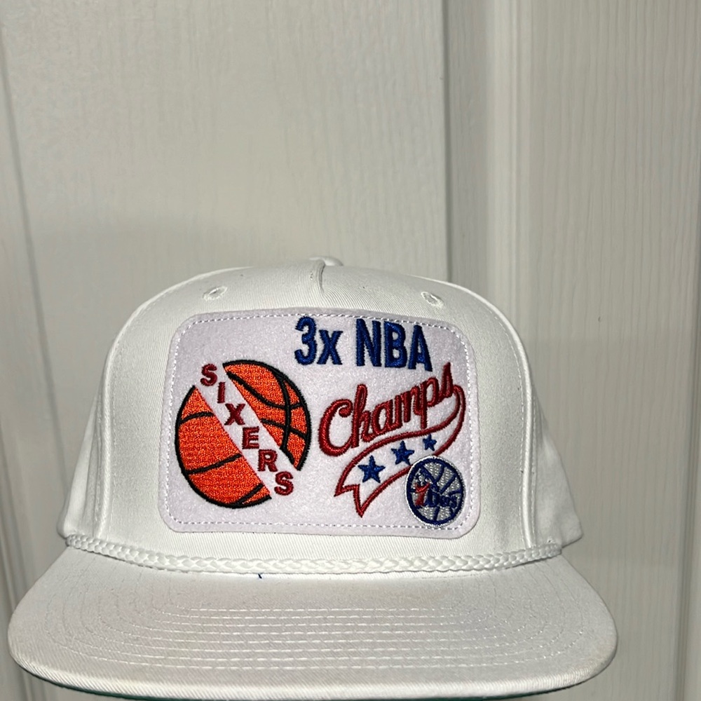 Vintage Sixers NBA Championship Hat Mitchel & Ness Rope Hat